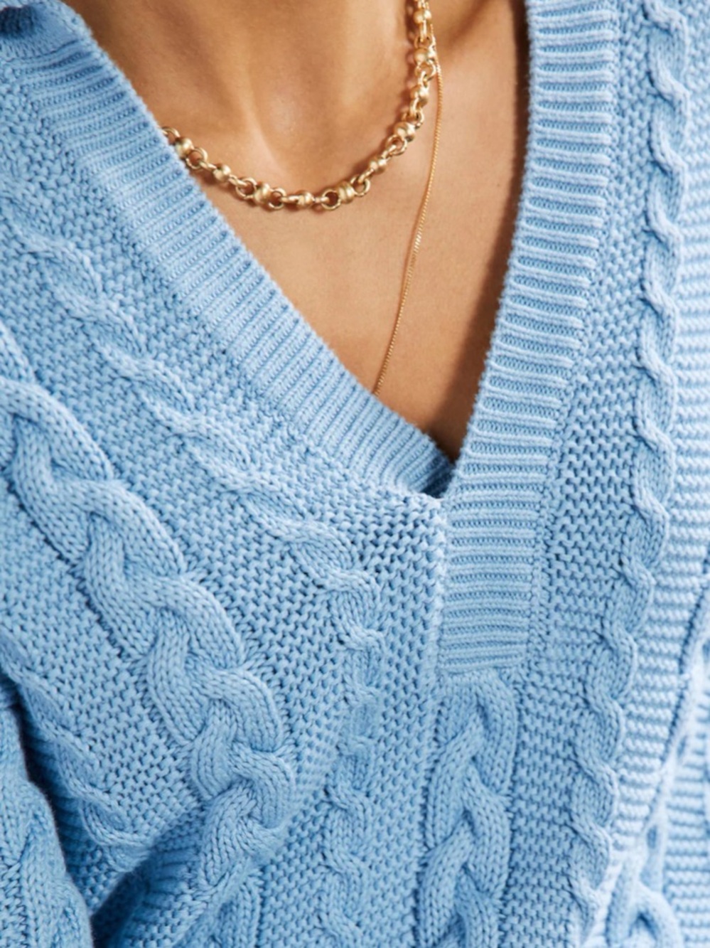 Boden Cable Knit Henley Sweater - Picture 4 of 11